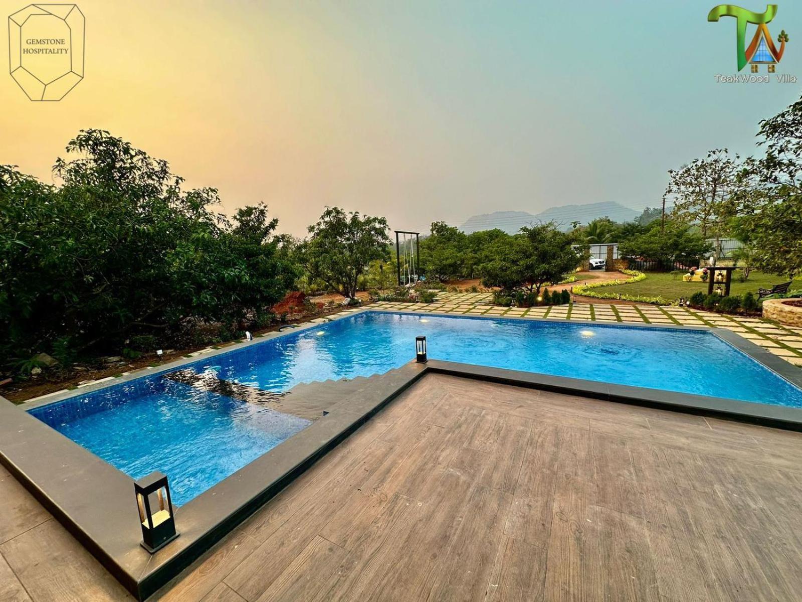 Luxurious 3Bhk W//Pool Teakwood Villa By Gemstone Hospitality Alībāg Exterior foto